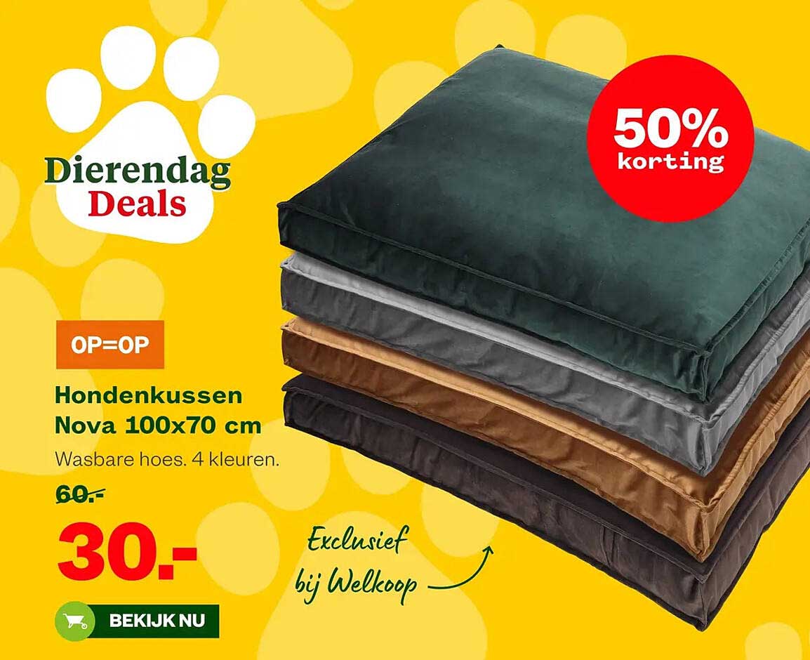 Hondenkussen Nova 100x70 cm 50% korting