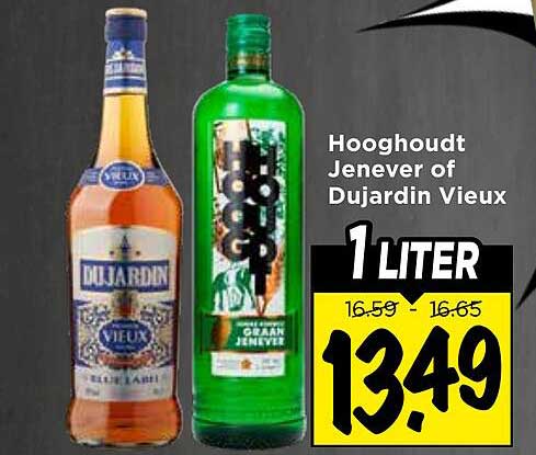 Hooghoudt Jenever of Dujardin Vieux 1 liter