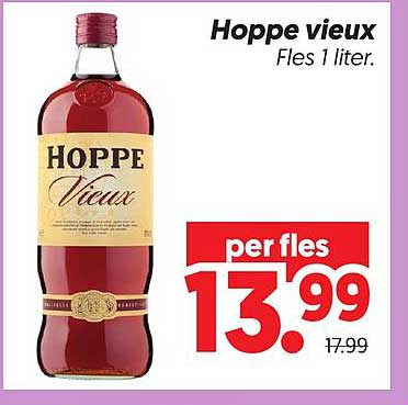 Hoppe vieux Fles 1 liter. per fles