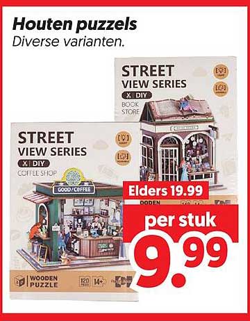 Houten puzzels Diverse varianten. Elders 19.99 per stuk 9.99