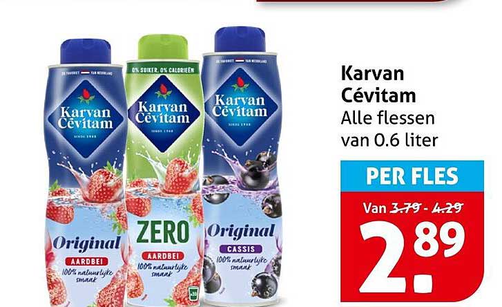 Karvan Cévitam Alle flessen van 0.6 liter PER FLES