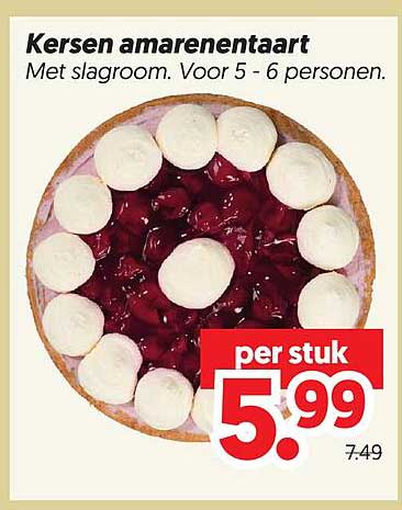 Kersen amarentaar Met slagroom. Voor 5 - 6 personen.