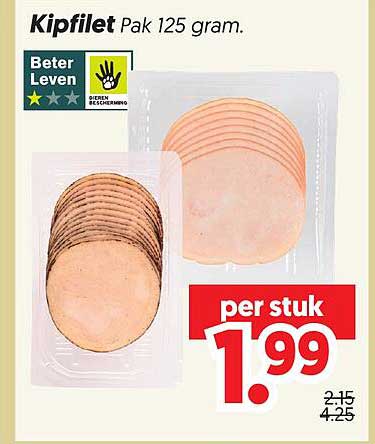 Kipfilet Pak 125 gram
