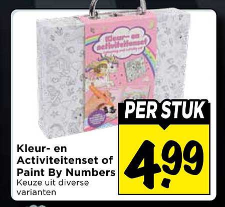 Kleur- en Activiteitenset of Paint By Numbers PER STUK