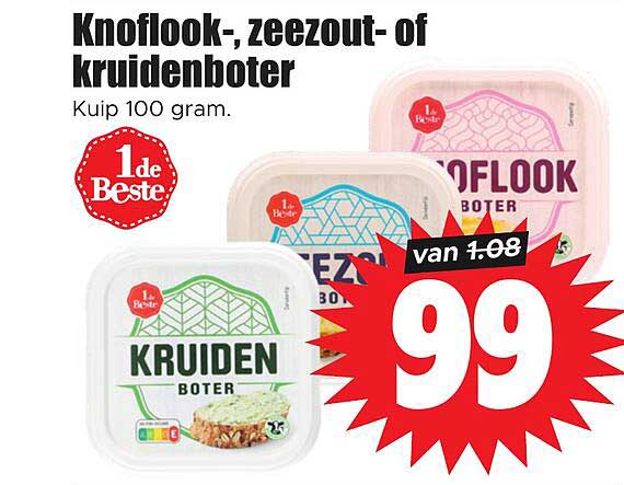 Knoflook, zeezout- of kruidenboter