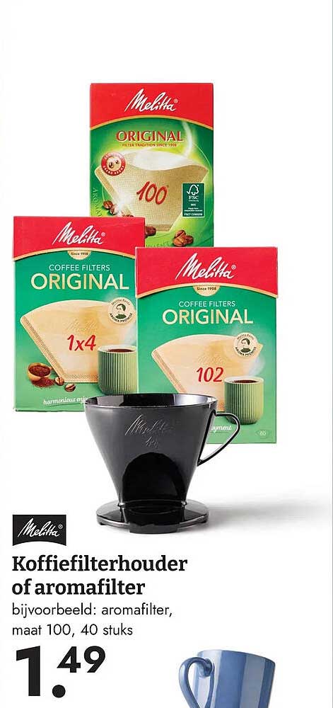 Koffiefilterhouder of aromafilter