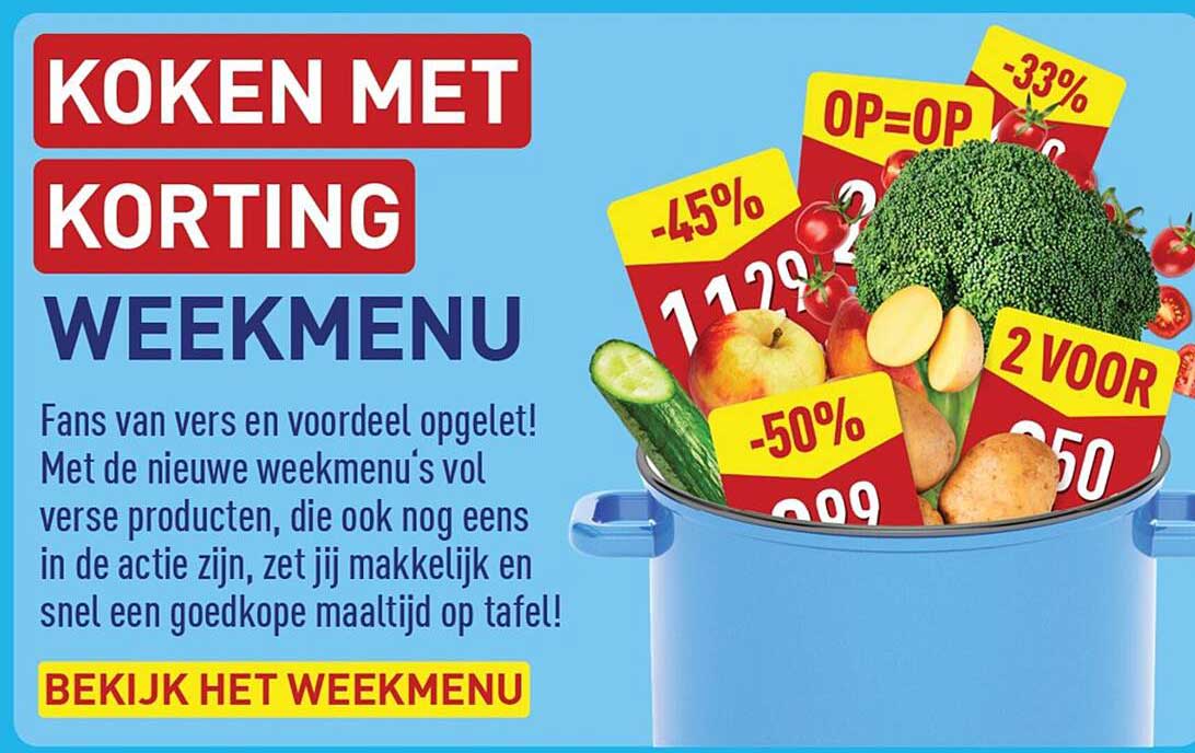 KOKEN MET KORTING WEEKMENU