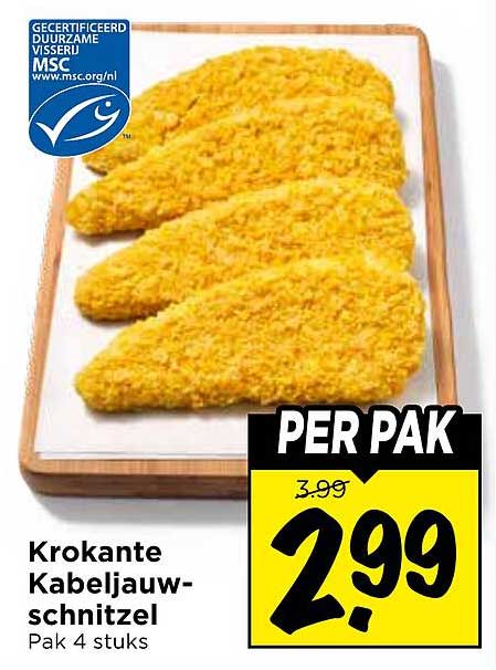 Krokante Kabeljauwschnitzel