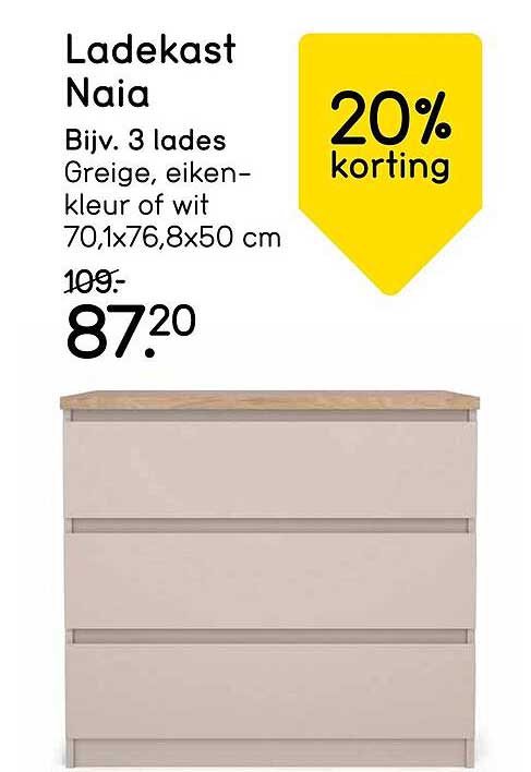 Ladekast Naia 20% korting