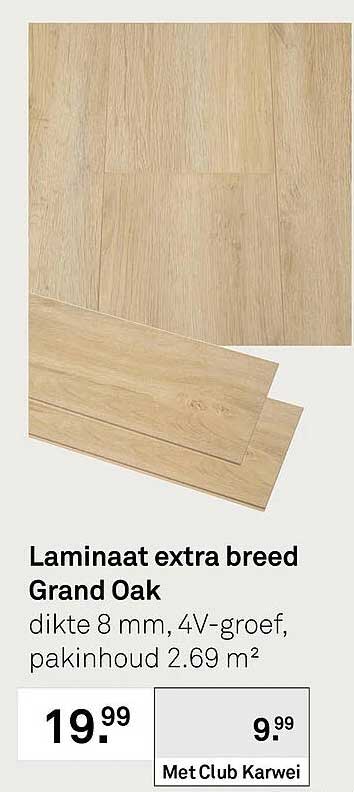 Laminaat extra breed Grand Oak