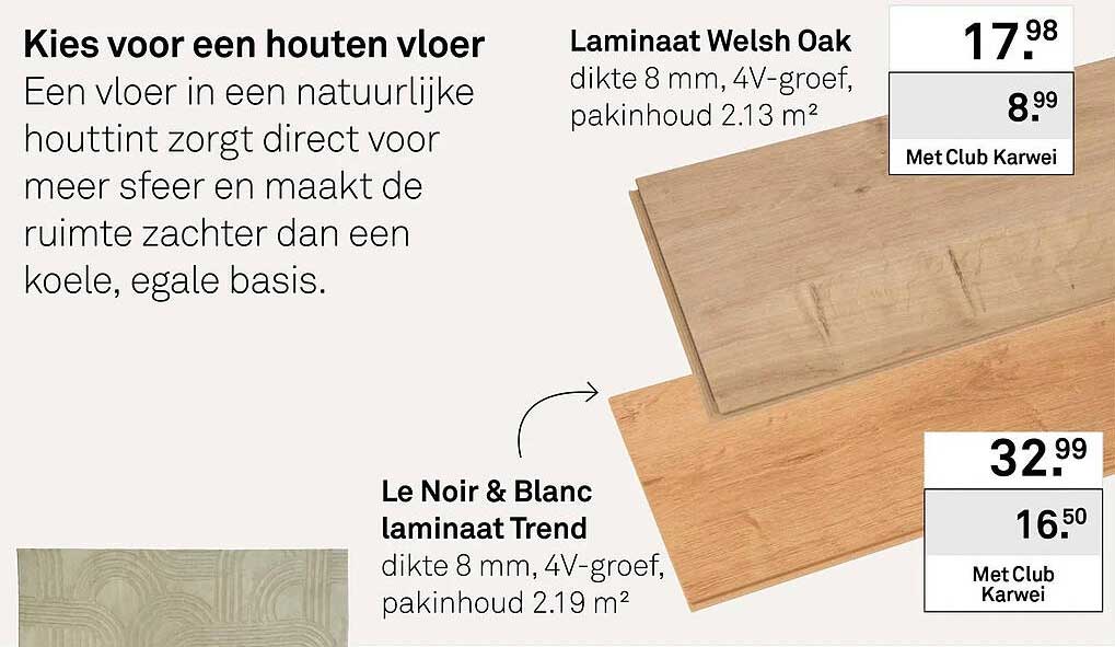 Laminaat Welsh Oak dikte 8 mm, 4V-groef, pakinhoud 2.13 m²