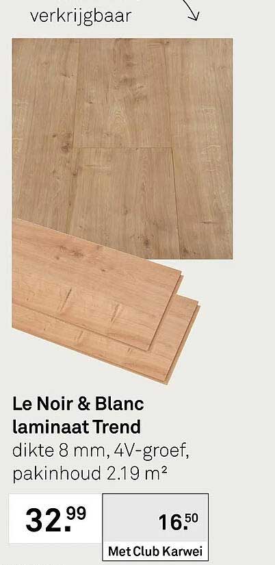 Le Noir & Blanc laminaat Trend dikte 8 mm, 4V-groef, pakinhoud 2.19 m²