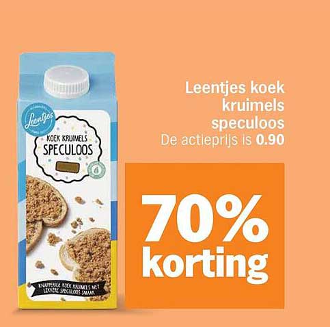 Leentjes koek kruimels speculoos 70% korting
