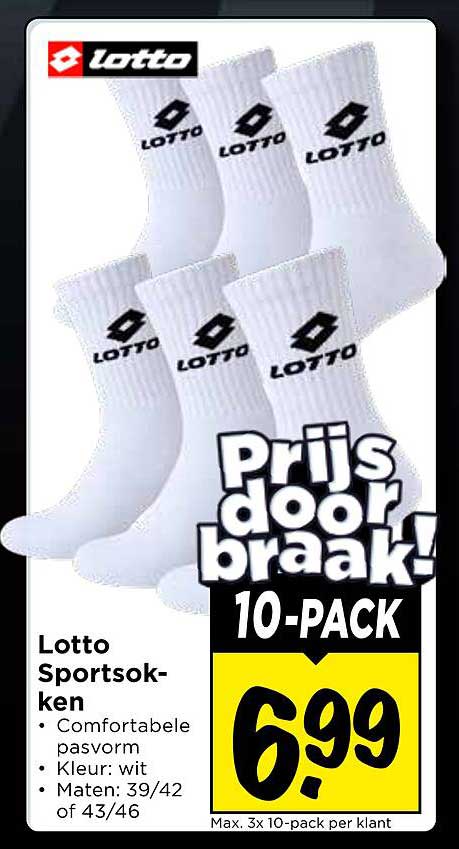 Lotto Sportsokken 10-pack Prijs doorbraak!