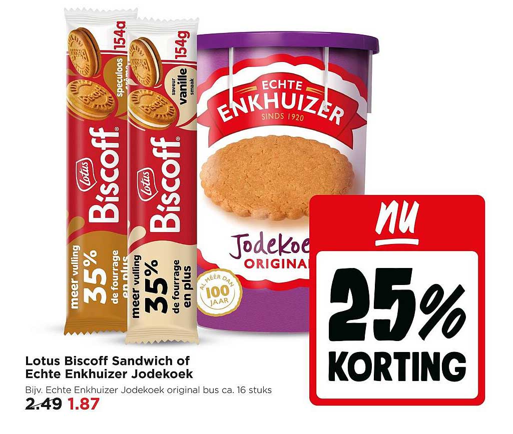 Lotus Biscoff Sandwich of Echte Enkhuizer Jodekoek 25% korting