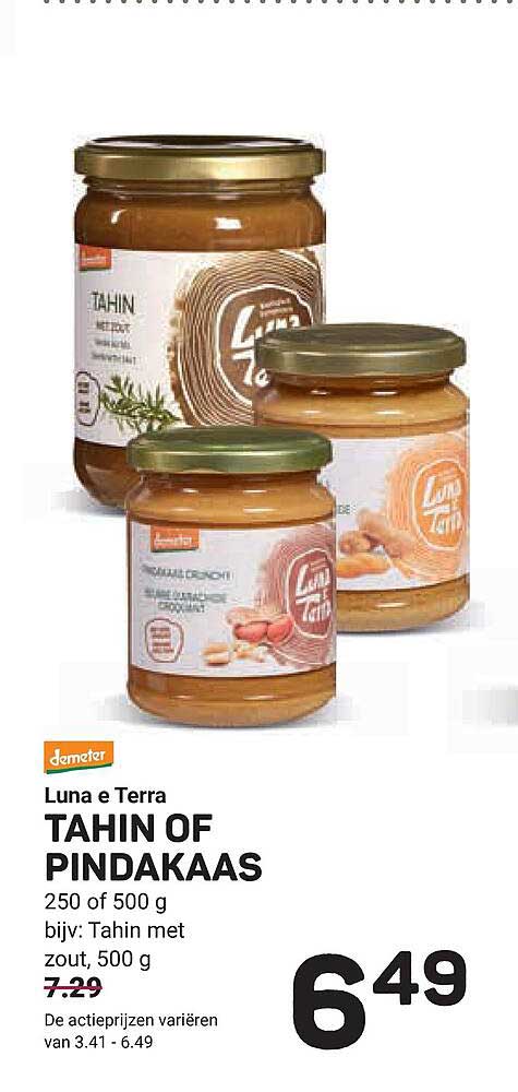 Luna e Terra TAHIN OF PINDAKAAS