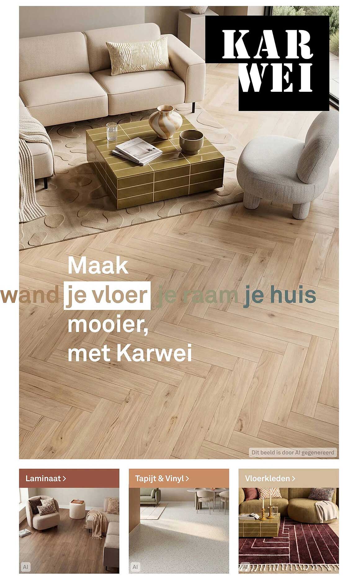 Maak wand je vloer mooier, met Karwei