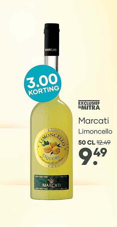 Marcati Limoncello 50 cl 3.00 KORTING