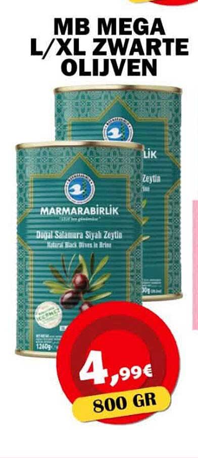 MB MEGA L/XL ZWARTE OLIJVEN