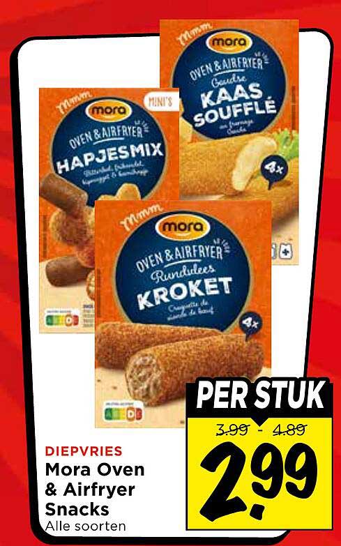 Mora Oven & Airfryer Snacks Alle soorten PER STUK