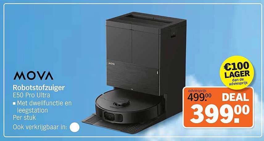 MOVA Robotstofzuiger E50 Pro Ultra Met dweilfunctie en leegstation Per stuk Ook verkrijgbaar in: