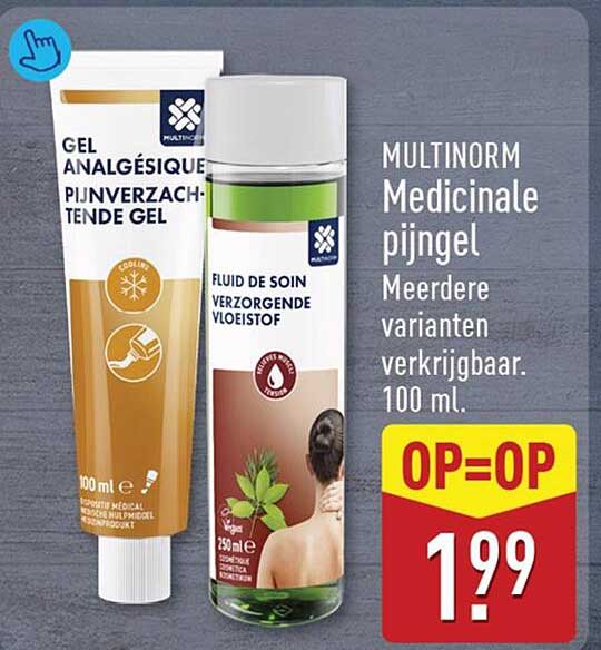 MULTINORM Medicinale pijngel Meerdere varianten verkrijgbaar. 100 ml. OP=OP