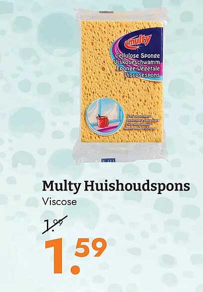 Multy Huishoudspons Viscose