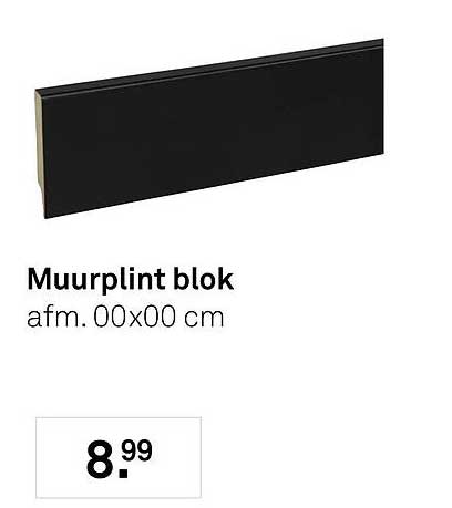 Muurplint blok afm. 00x00 cm