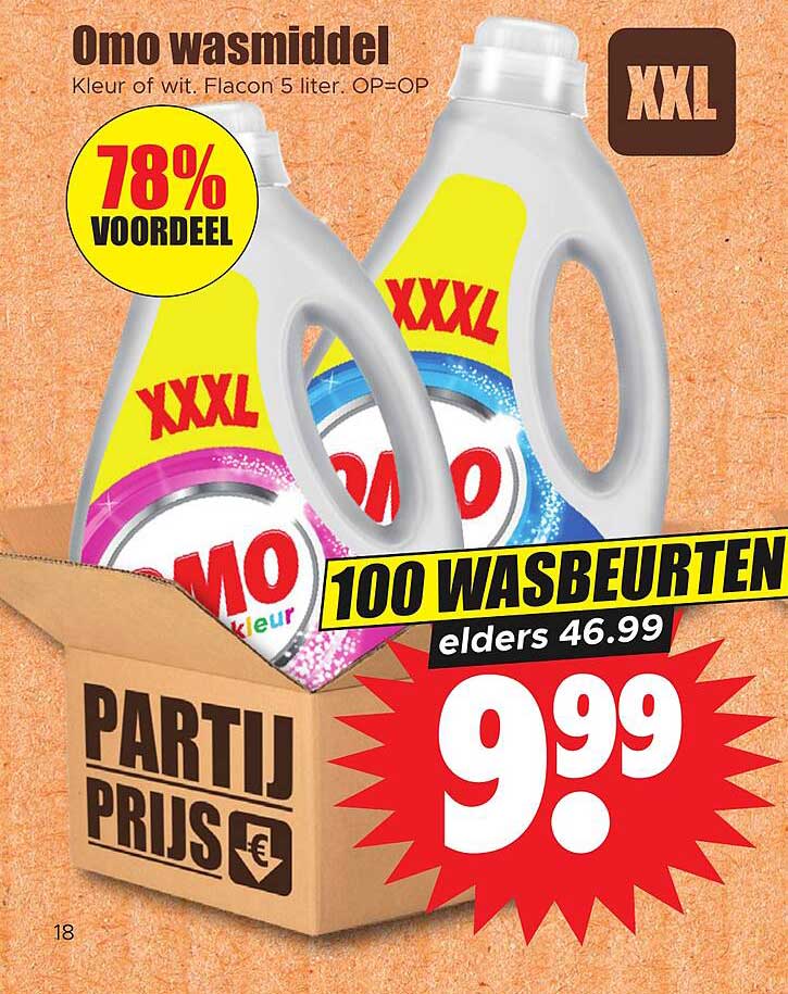 Omo wasmiddel XXL 100 wasbeurten