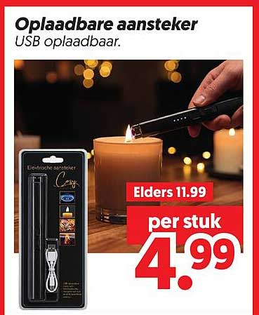 Oplaadbare aansteker USB oplaadbaar.