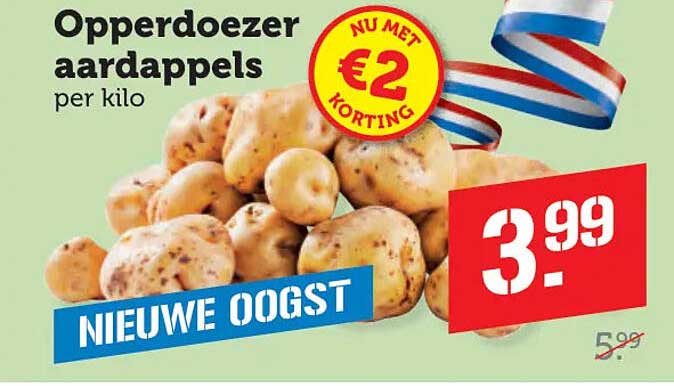 Opperdoezer aardappels per kilo NIEUWE OOGST NU MET €2 KORTING