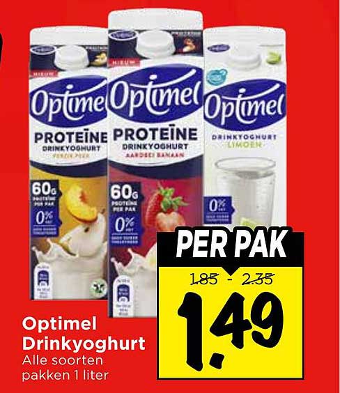Optimel Drinkyoghurt Alle soorten pakken 1 liter
