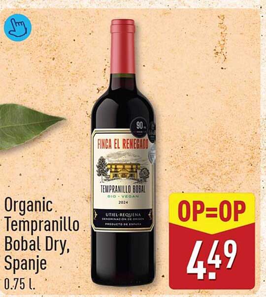 Organic Tempranillo Bobal Dry, Spanje OP=OP