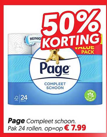 Page Compleet schoon. 50% korting value pack