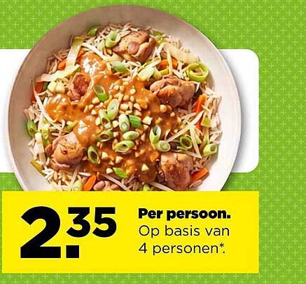 Per persoon. Op basis van 4 personen*