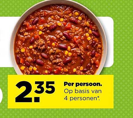 Per persoon. Op basis van 4 personen*