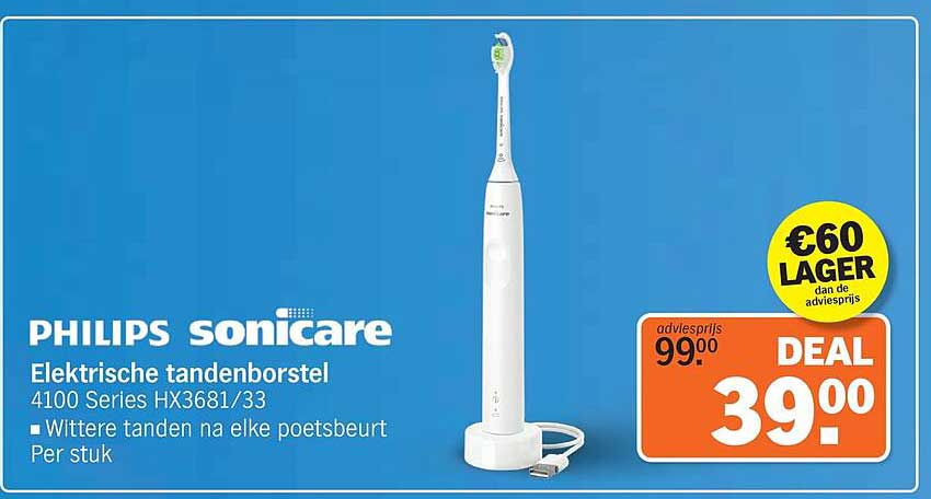 PHILIPS sonicare Elektrische tandenborstel 4100 Series HX3681/33
