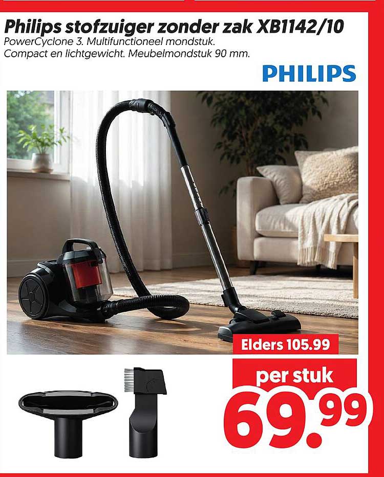 Philips stofzuiger zonder zak XB1142/10