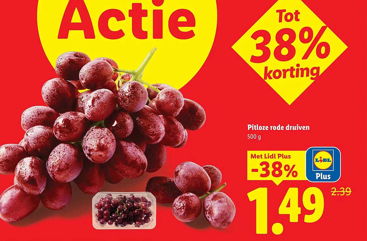 Piltloze rode druiven 500 g
