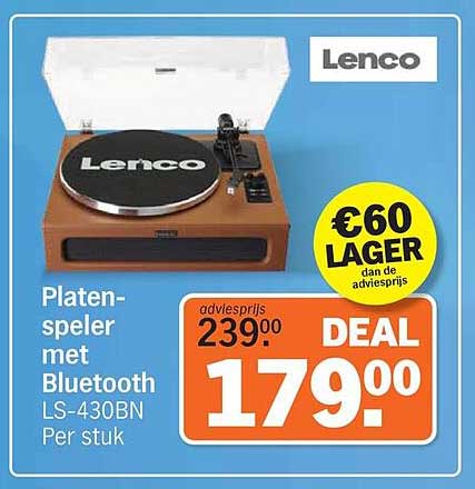 Platen-speler met Bluetooth LS-430BN Per stuk