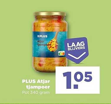 PLUS Atjar tjampoer Pot 340 gram
