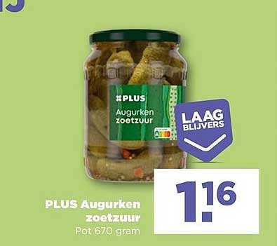 PLUS Augurken zoetzuur