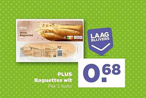 PLUS Baguettes wit Pak 2 stuks