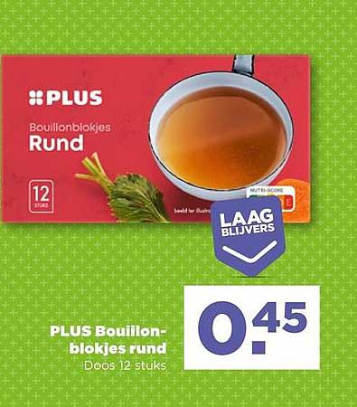 PLUS Bouillonblokjes rund Doos 12 stuks