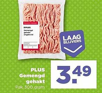 PLUS Gemengd gehakt Pak 300 gram