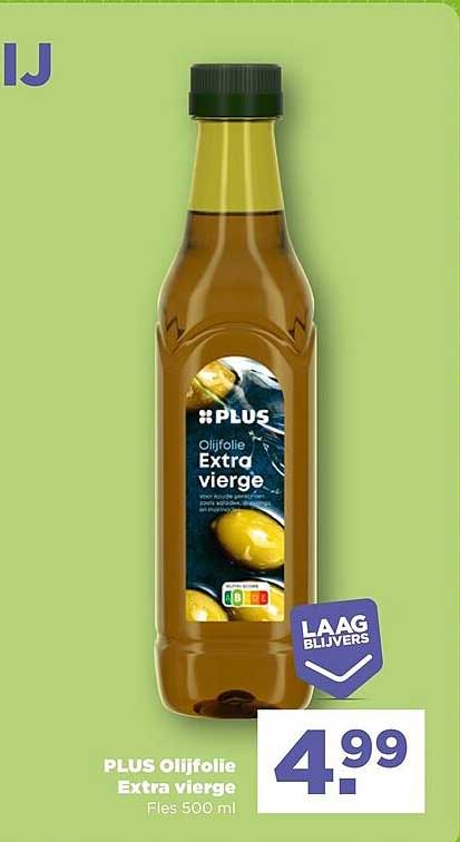 PLUS Olijfolie Extra Vierge Fles 500 ml