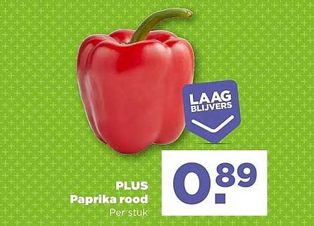 PLUS Paprika rood Per stuk