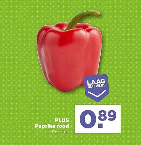 PLUS Paprika rood Per stuk