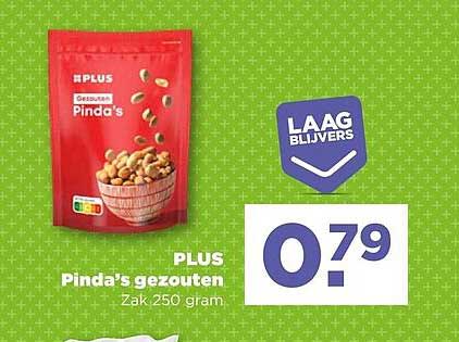 PLUS Pinda's gezouten Zak 250 gram