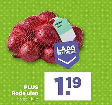 PLUS Rode uien Net 1 kilo